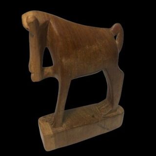 Vintage African Hand Carved Wood Animal Figurine 7”