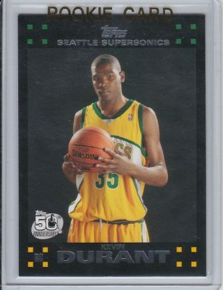 2007 - 08 Kevin Durant Topps 50th Anniversary Rookie Card 112