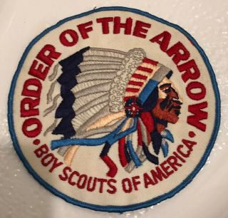 Vtg Boy Scout Camp Bsa Order Of The Arrow 5 1/2” Large Round Embroidered Patch