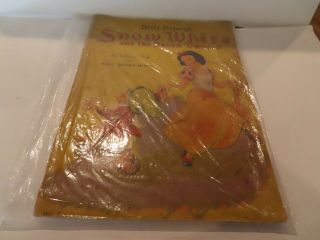 Vintage 1938 Disney Snow White And The Seven Dwarfs Book Authorized Movie Book