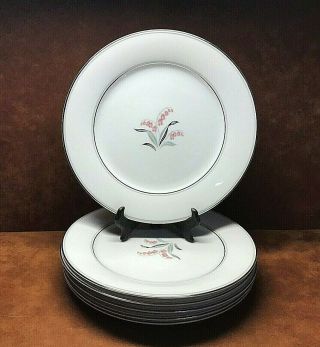 Set Of (6) Vintage Noritake China Crest Pattern 5421 10 3/8 " Dinner Plates