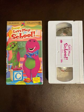 Barney Vintage Tape - Lets Play School (vhs,  1999)