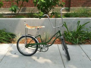 Vintage Schwinn Stingray Fair Lady 1969 Bicycle Green Color Muscle Bike