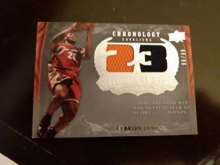 2007 - 08 Ud Chronology Lebron James Stitches In Time Dual 2 Color Jersey 96/99