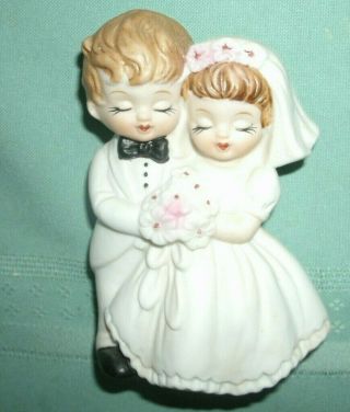 Vintage Bride And Groom Couple Wedding Cake Topper 