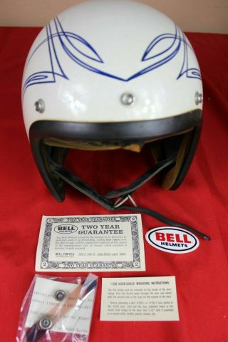 Vintage Bell Toptex Motorcycle Helmet 7 1/2