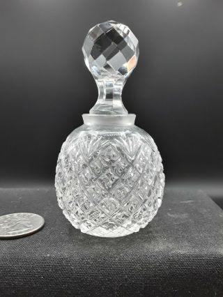 Vintage Cut Glass Perfume Bottle Shaped like Pineapple 2
