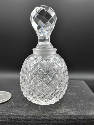 Vintage Cut Glass Perfume Bottle Shaped like Pineapple 3
