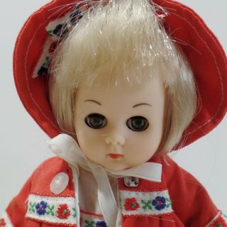 Vintage Vogue GINNY doll - 1984 Ginny Fall Winds red coat and white dress 2