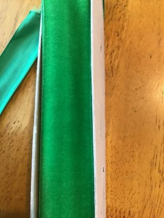 9 Yards Vintage Emerald Green Velvet 1 1/2 " Rayon Ribbon Trim Millinery Swiss
