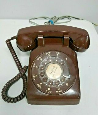 Vintage Northern Telecom Brown Rotary Dial Telephone Phone Canada