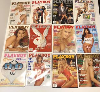 Vintage Playboy Magazines 1996 - 12 Issues