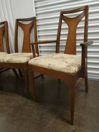 Mid Century Modern Kent Coffey Perspecta Dining Chair Set Of 6 W Captains Chairs