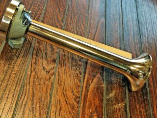 Vintage Cast Polished Bronze Federal Air Whistle,  Horn 13 " Long Size 3l