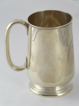 Smart Antique Victorian Solid Sterling Silver 1 Pint Tankard Mug 1876 226 G