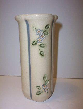 Vintage Signed Mpm Pottery Vase 5 1/2 " Tall,  Hand Crafted 1997 Floral