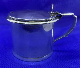 Georgian Solid Silver Drum Mustard Pot & Liner By John Hutson London 1794 By