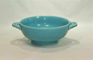 Vintage Fiesta Pottery Turquoise Cream Soup Bowl Homer Laughlin