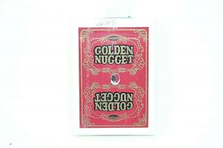 Vintage Golden Nugget Casino Type 4 Playing Cards Red Gold W/ Orig Box,  Punched