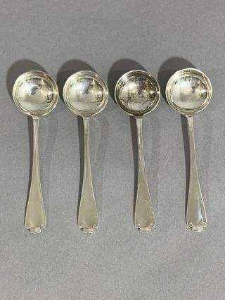 4 Flemish By Tiffany & Co.  1911 Sterling Silver Bouillon Soup Spoon 5 3/8 "