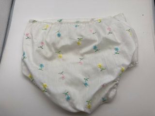 vintage diaper Cover Pants Large Toddler Flowers White 2