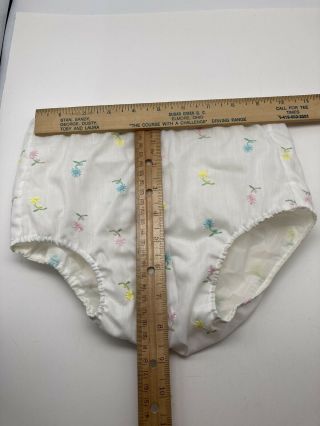 vintage diaper Cover Pants Large Toddler Flowers White 3