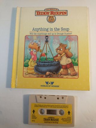 Vintage Teddy Ruxpin Anything In The Soup Book Cassette Wow Loose