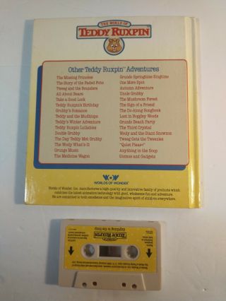 Vintage Teddy Ruxpin Anything In The Soup Book Cassette WOW Loose 2