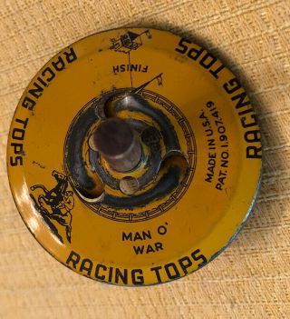 Vintage Man O War Racing Tops Horse Racing Spin Top Game Belmont Preakness Wins