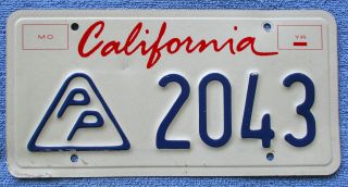 California (lipstick) Press Photographer License Plate