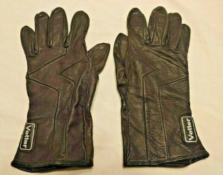 Vintage Vetter Leather Black Motorcycle Gloves Biker Men 