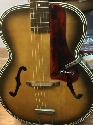 Vintage Harmony H1213 Archtop Acoustic Guitar With Case