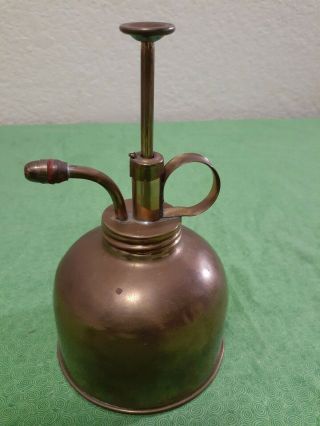 Vintage 333 Brass Metal Oil Spray Can With Pump No.  107 Hong Kong