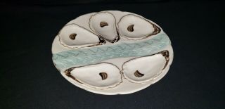 Oyster Plate Antique German Porcelain Shells C.  1800 