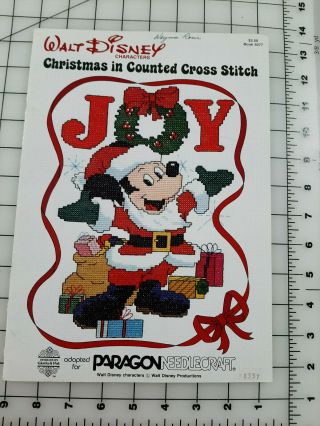 Vintage Walt Disney Characters Christmas In Counted Crooss Stitch Charts Paragon