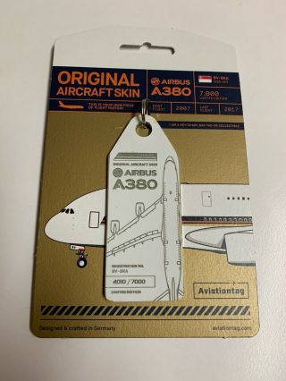 Limited Edition Airbus A380 Singapore Airlines Aircraft Skin Tag 9v - Ska Msn003
