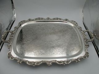 Vintage Epca Old English Silverplate Electric Plate Warmer/tray By Poole 5050