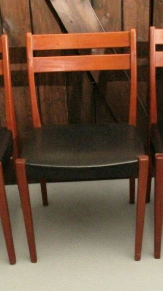 Svegards Markaryd Swedish Mid Century Modern Teak Dining Chair Black Mcm Danish