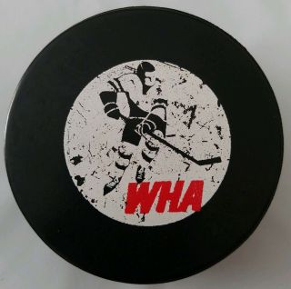 Cleveland Crusaders Wha Vintage Official Stamped Made In Canada Game Puck