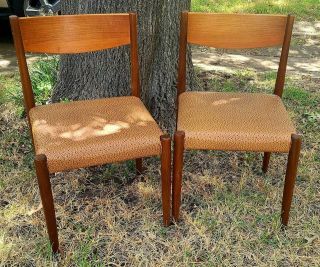 2 Poul Paul Volther For Frem Rojle Dining Side Chairs Denmark C 1960