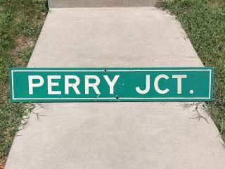 Southern Railway Perry Jct Florida Acl Lop&g Railroad Depot Sign 3m Scotchlite