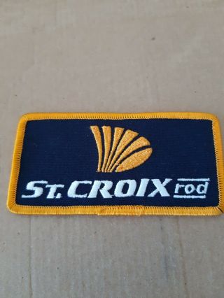 Vintage Fishing Patch - St Croix Rods (dark Blue) - 4 X 2 Inch