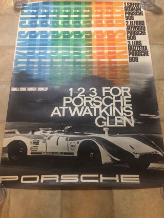 Factory Porsche Poster,  Watkins Glen