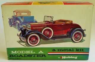 Hubley Ford Model A Roadster Unassembled Metal Model Kit 4850 - 300 Herb 