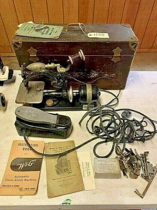 Wilcox And Gibbs Sewing Machine And Foot Pedal Parts Manuals Noiseless