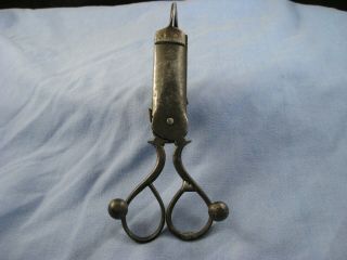 Vr Patent Victorian Steel Antique Desktop Candle Wick Snuffers Trimmers Scissor