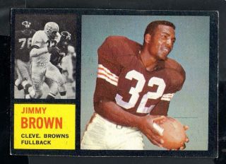 1962 Topps Football Card 28 Jim Brown - Cleveland Browns.