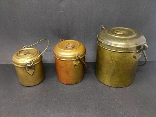 Antique Brass Milk Barni Jar Kettle Hand Crafted Storage Container Kitchenware 3
