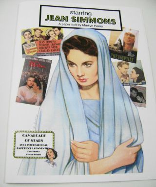 Vtg Paper Doll Convention 2004 Jean Simmons Movie Star By Marilyn Henry Book