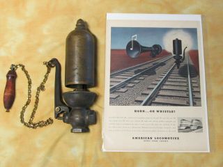 Antique Vintage Rare Lunkenheimer Brass Train Steam Whistle